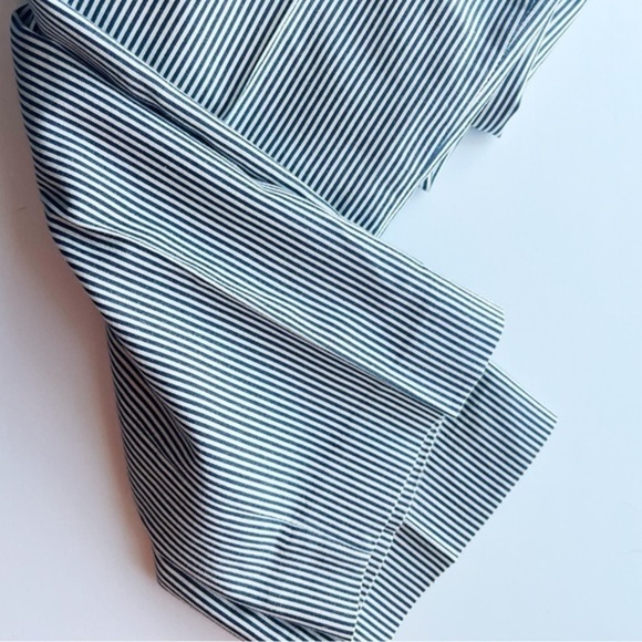 Gap • White Navy Railroad Stripe Slim Crop Pants - Picture 2 of 6